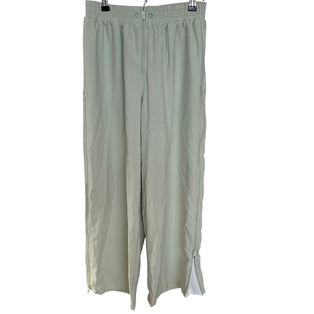 Free People Movement Women's Light Green Prime Time Wide Leg Zipper Pants,Size S